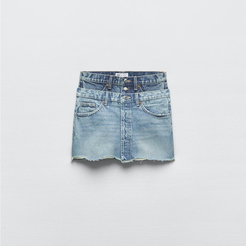 Zara TRF Denim Mini Skirt